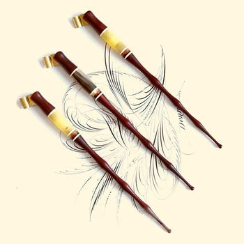 Handmade Solid Wood Copperplate Script Antique Oblique Dip Pen Holder Best Gift Calligraphy Fountian Dip Pen new deluxe handmade oblique calligraphy nib dip pen copperplate script antique fountain dip pen holder best gift dip pen