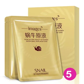 

5pcs Anti Oxidant Anti Aging Anti Wrinkle Mask snail Moisturizing hydrating nourish Smooth face care whitening Face mask