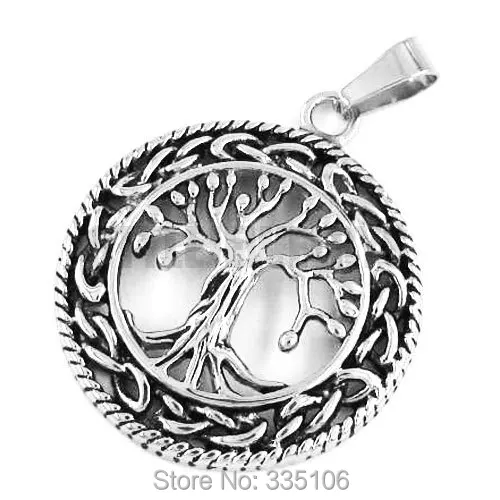 

Wholesale Life Tree Pendant Stainless Steel Jewelry Fashion Claddagh Style Celtic Knot Women Biker Pendant SWP0330A