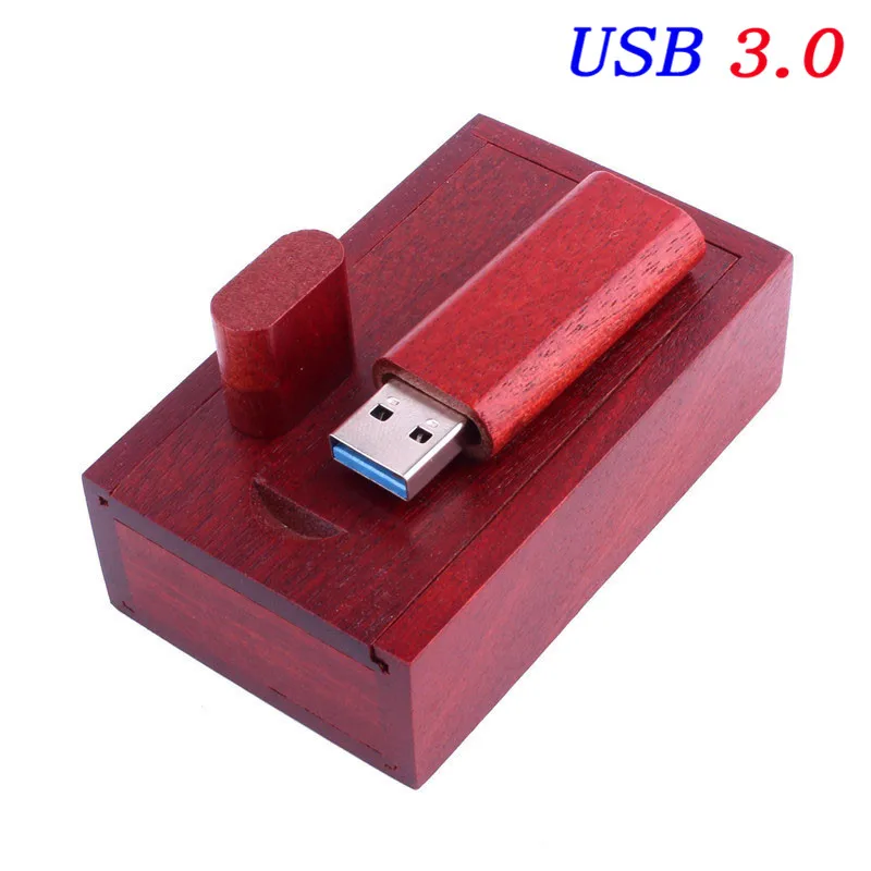 JASTER USB 3,0(10 шт. бесплатный логотип) деревянный клен usb диск usb флэш-накопитель карта памяти, Флеш накопитель pendrive 4 ГБ 8 ГБ 16 ГБ 32 ГБ 64 ГБ - Цвет: redwood usb box