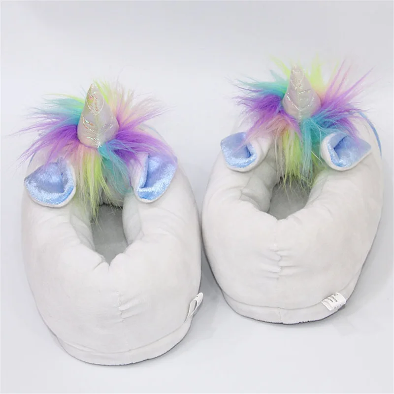 Winter Unicorn Plush Slippers -Unicorn Fashion