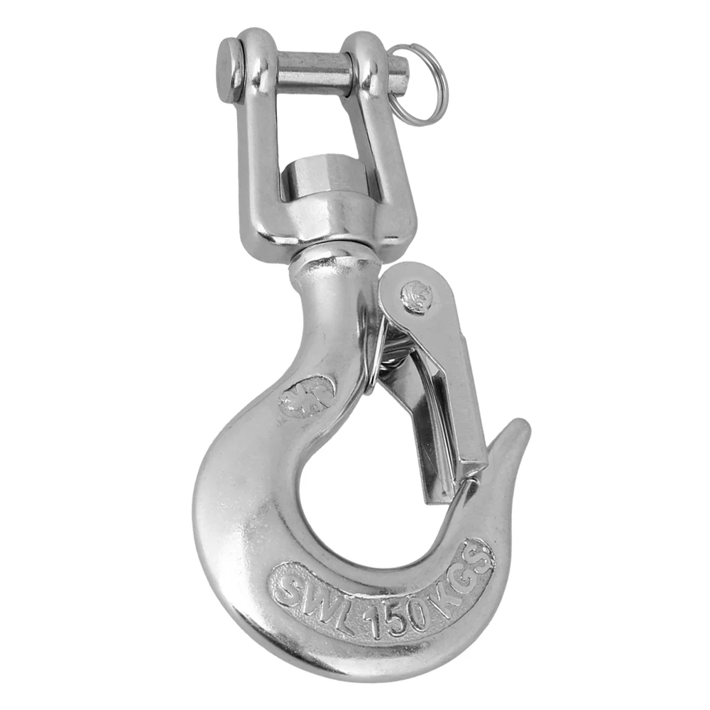 1Pcs Silver 304 Stainless Steel Trigger Clevis Swivel Eye Lifting Snap