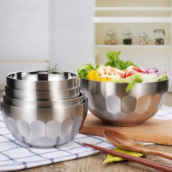 

Thickening Stainless Steel Double-Deck Heat Insulation Mill Finish Solder Side Bowl Scald-Proof Soup Bowl ZA4874