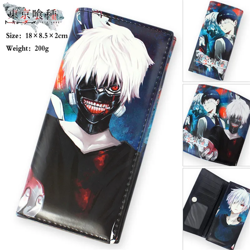 

Japanese Cartoon Wallet Tokoyo Choul/Bleach/Black Butler long wallet Fashion Student Purse Cool billfold with cards Holder