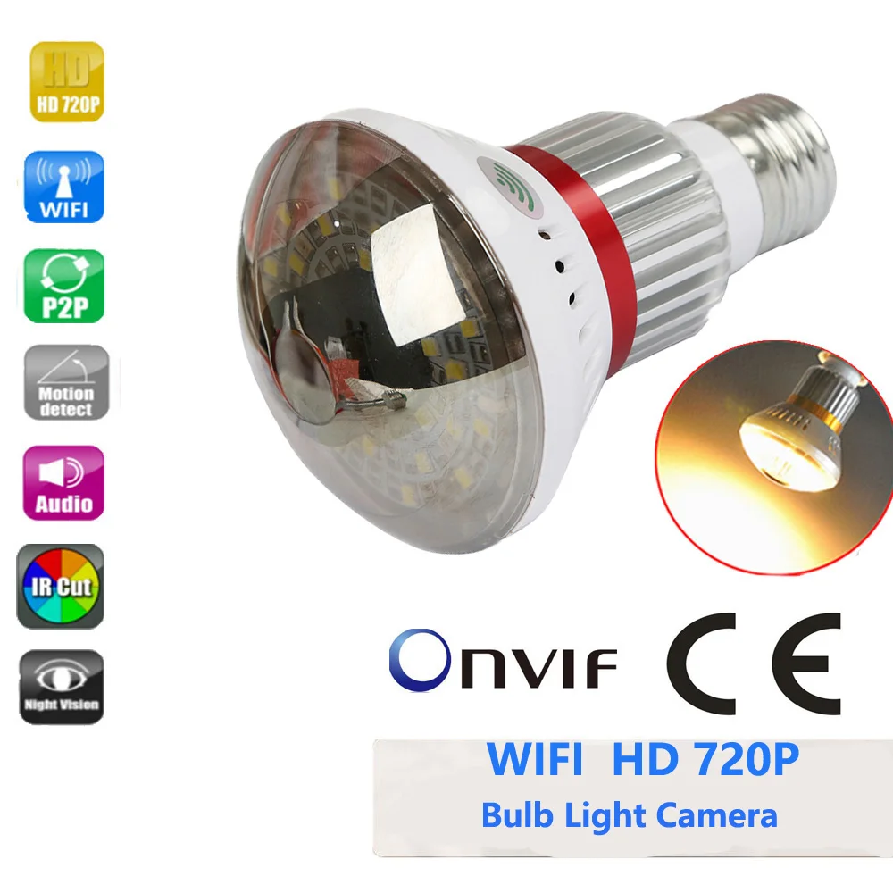 BC-785YM Home Bulb Lamp HD 720P IP Wifi Network CCTV Security Camera Video Surveillance Camera  Hi3518e P2P Support ONVIF