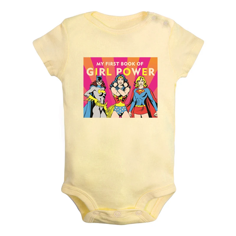 Animation Girl Power Wonder Woman Bat women Super women Newborn Baby Girl Boys Clothes Short Sleeve Romper Jumpsuit Outfits - Цвет: ieBodysuits1195Y