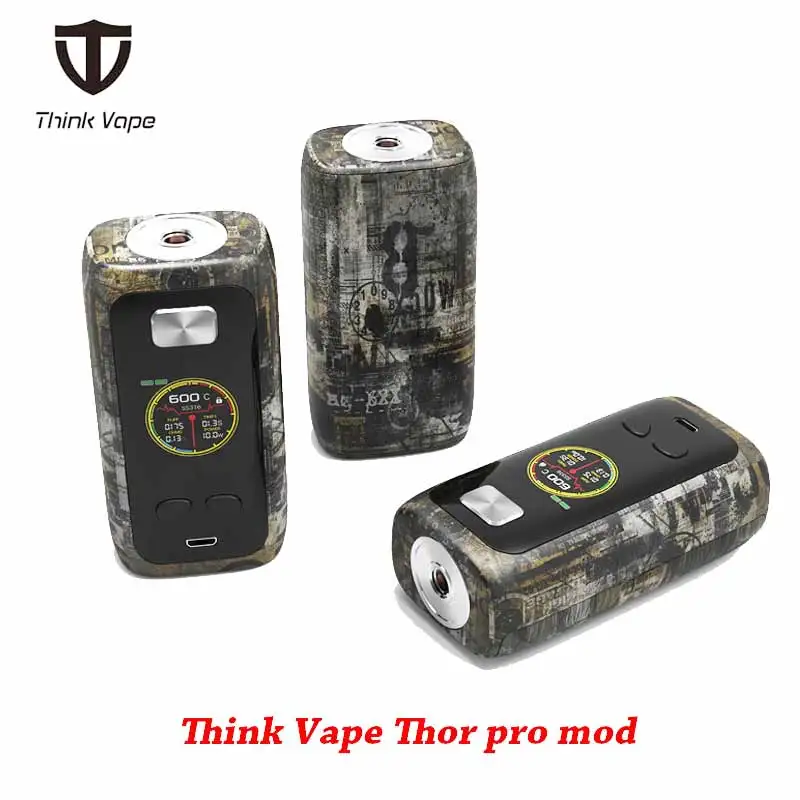 Think Vape Thor pro MOD Max 200w Electronic Cigarette mod VW/TC/Bypass modes TFT screen Using dual 18650 batteries vs Vape Thor