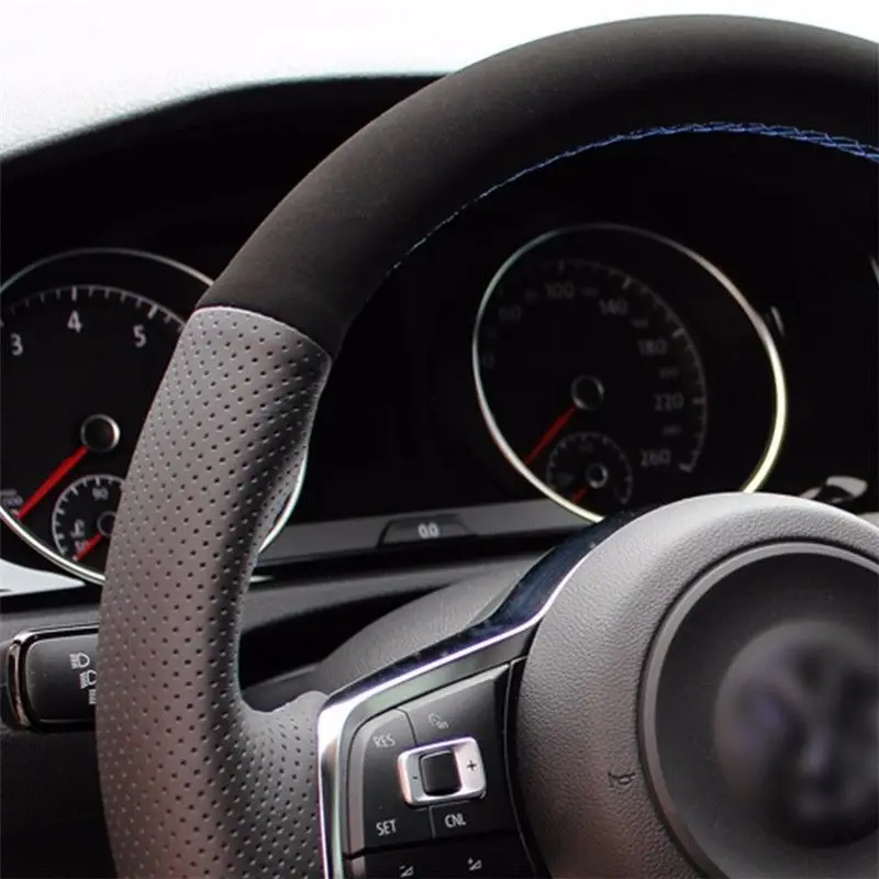 Чехол на руль для VolksWagen Golf 7 R MK7 Polo Scirocco 2015 2016|Чехлы руль| |