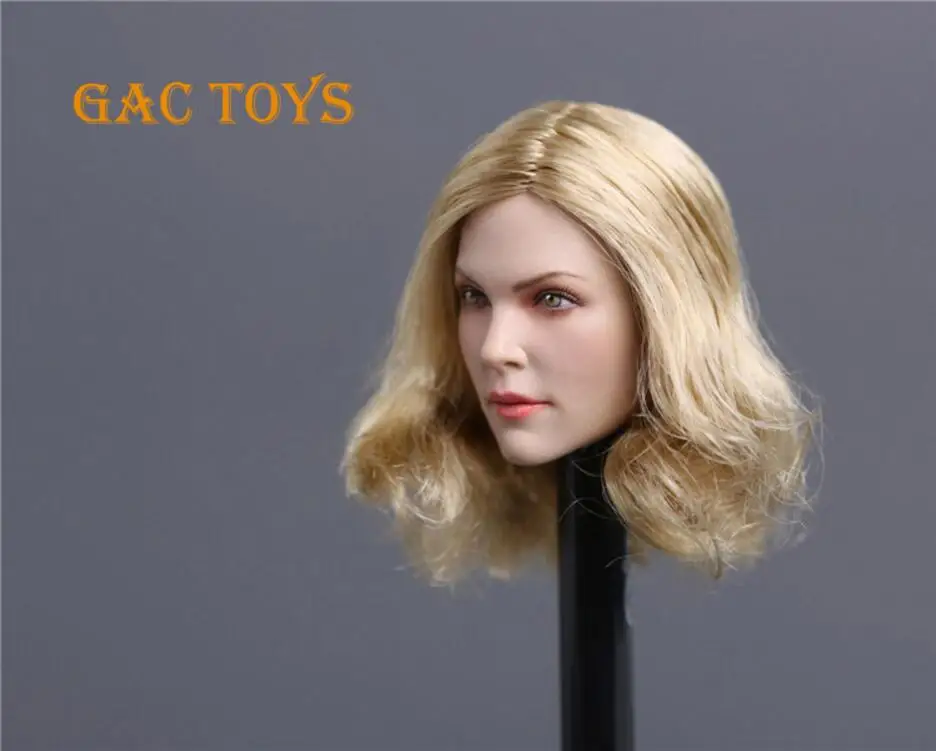 1//6 American Female Head Sculpt C BLONDE Hair For PHICEN Hot Toys Figure U.S.A.