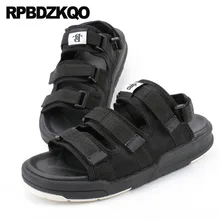 Обувь; водные шлепанцы; римские мужские сандалии-гладиаторы; летние шлепанцы; спортивные черные модные сетчатые водонепроницаемые кроссовки на плоской подошве;