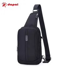 

DAPAI 8Inch Business Men Chest Pack Man Messenger Bag Simple Satchel Outdoor Oxford Cloth Bag Casual Travel Bag