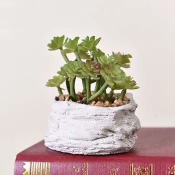 

Simulation Succulent Potted Ins Stone Fleshy Artificial Flower Desk Green Bonsai Ornaments c
