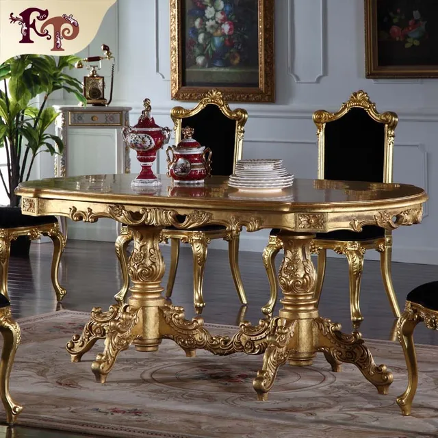 royal classic furniture Handwork Gilding golden foil