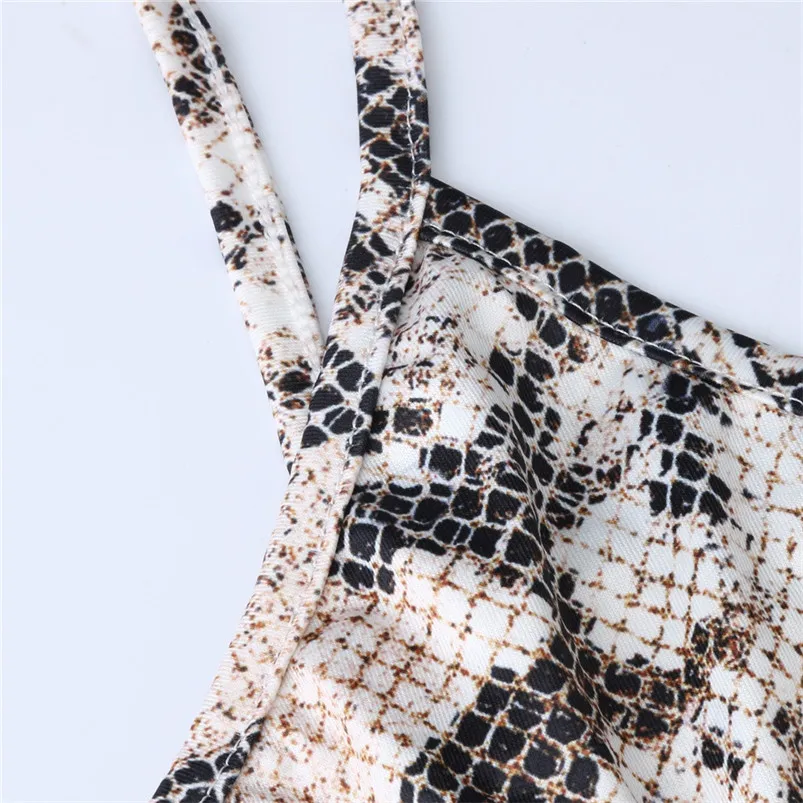 Fashion Women summer 2019 Sexy V-Neck Snake Skin Print Casual Straps Crop Sling Camis Top ropa femenina F20 (8)