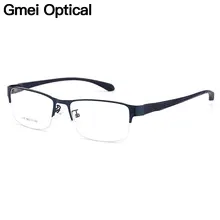 Gmei оптические мужские полуоправы из титанового сплава, оправа для очков для мужчин, очки с гибкими ножками, IP очки с гальваническим покрытием Y2430