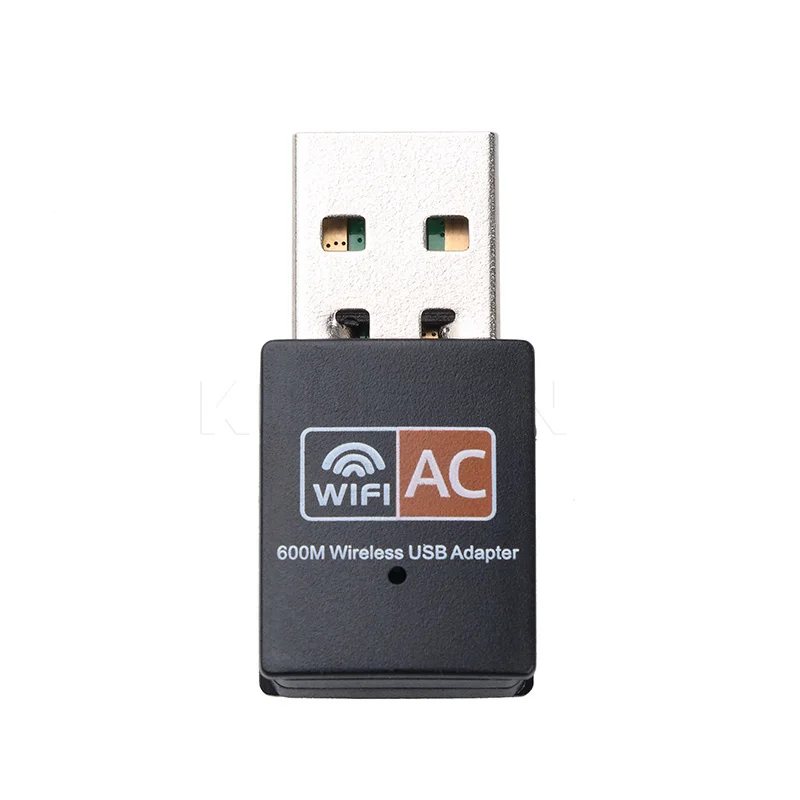 Kebidu 600 Мбит/с USB WiFi адаптер 2,4 ГГц 5 ггц WiFi двойная антенна 802.11b/n/g/ac мини беспроводной компьютерная сеть картоприемник - Цвет: Черный