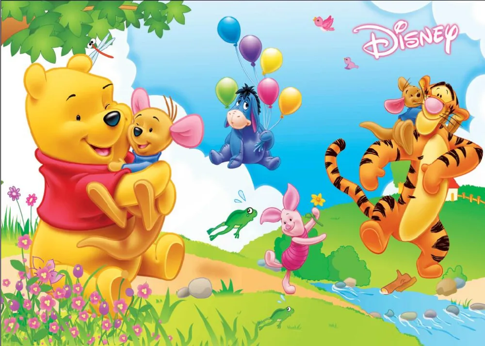 

SHENGYONGBAO Vinyl Backdrops for Photography Winnie Pooh theme Photo Studio Background 81122-02