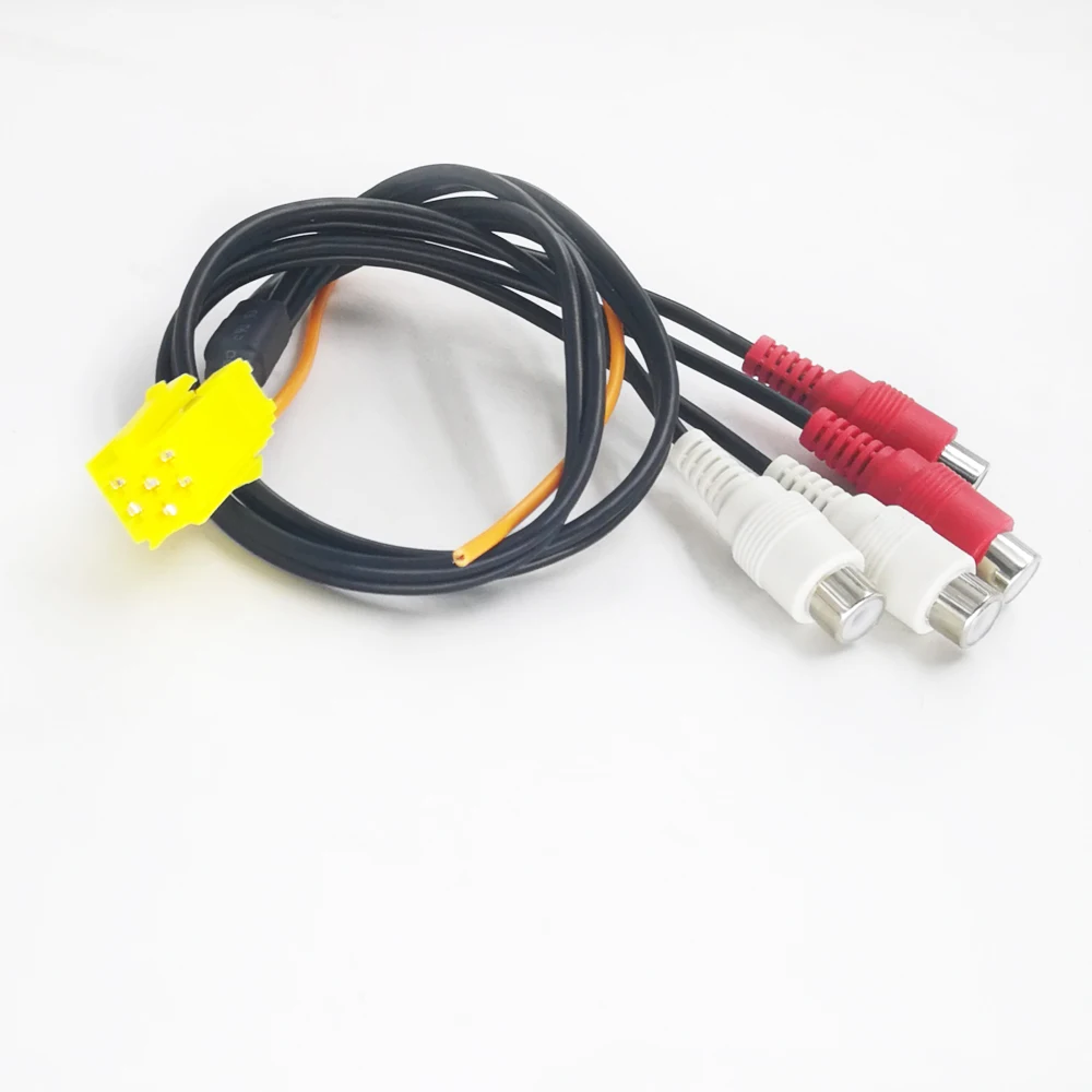 Biurlink мини ISO 6Pin Out 4 Chinch кабель RCA 4RCA линия для peugeot Volkswagen Skoda Ford в VDO Becker