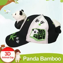 Рождественский подарок на год, козырек, Женская чашка, хлопковая шапка в виде животного, для родителей и детей, креативная мультяшная 3D панда, для рыбалки, уличная детская чашка