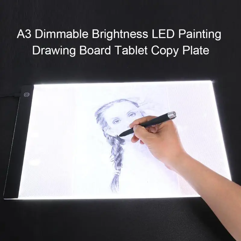 A3 цифровой рисунок, графика планшет светодиодный световой короб калькирование, копирование доска для рисования письменным столом шестиуровневое Плавная тусклая