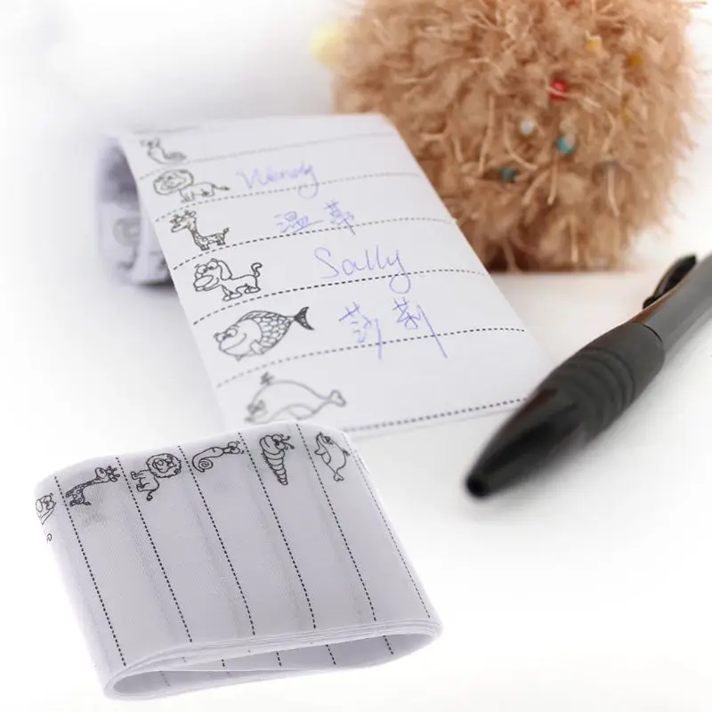 

100pcs/pack White Name Label Woven Custom Clothing Labels Fabric Tags Marker for School Clothes Sewing Accessories