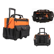 Рюкзак для инструментов, сумка для инструментов, утолщенные инструменты, сумки для хранения, электрик, ящик для инструментов, большая емкость, многофункциональные сумки с тележкой, w логотип