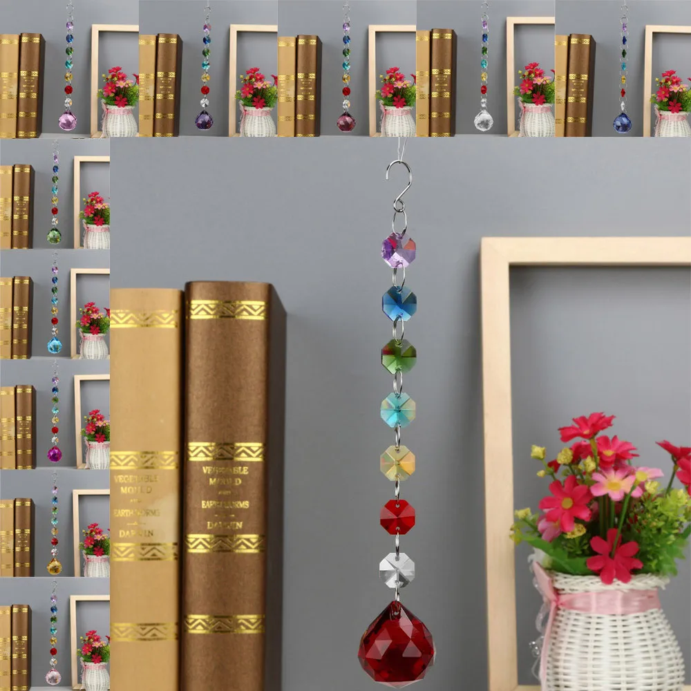 1 шт. DIY богемный прозрачный хрустальный шар призмы подвесной свадебный Декор