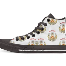 В пицце мы доверяем Дизайн Повседневная парусиновая обувь на заказ Прямая