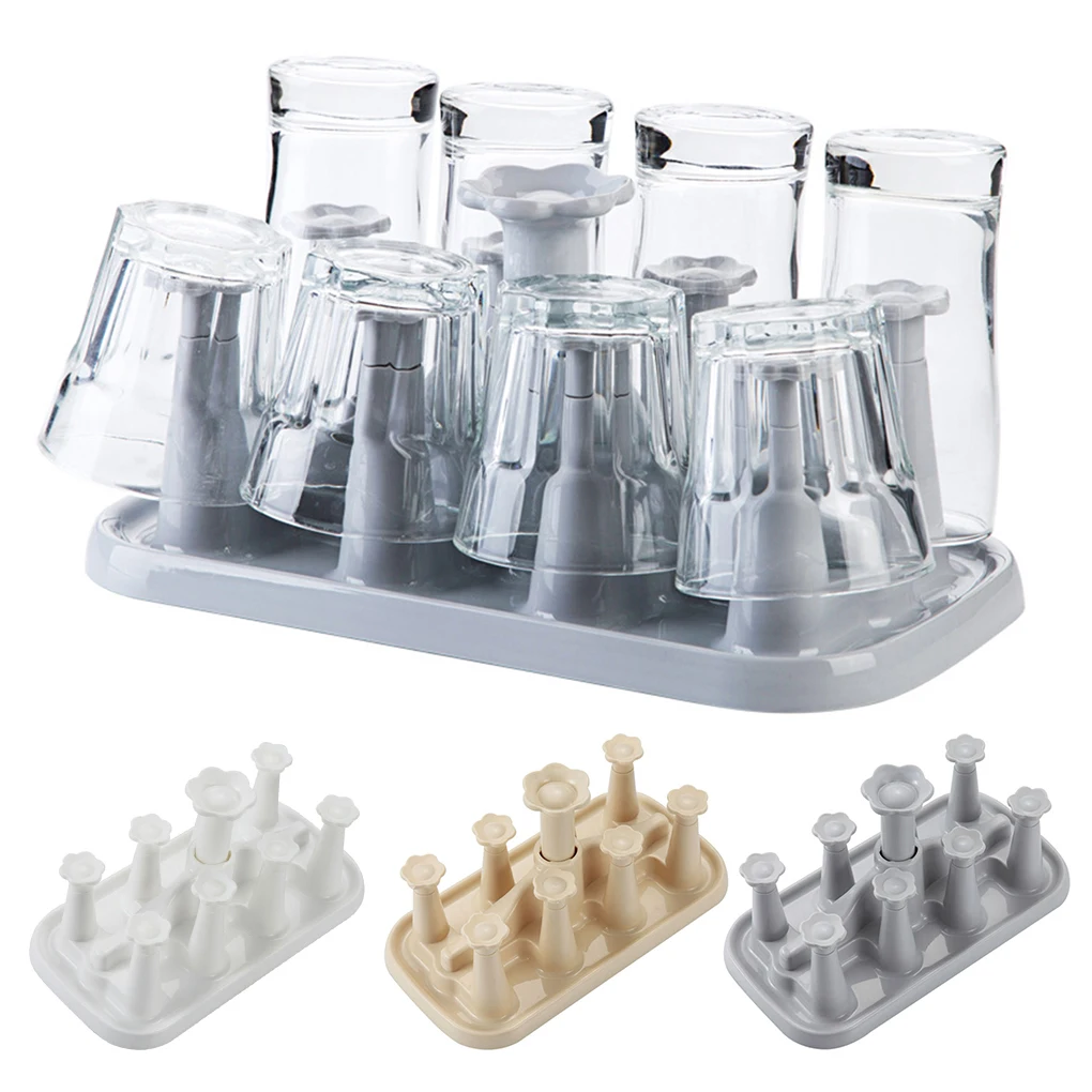 

PP Kitchen Storage Rack Mug Coffee Cups Drying Rack Holder Desktop Glass Drain Hanger Stand Organizer Cups drying rack