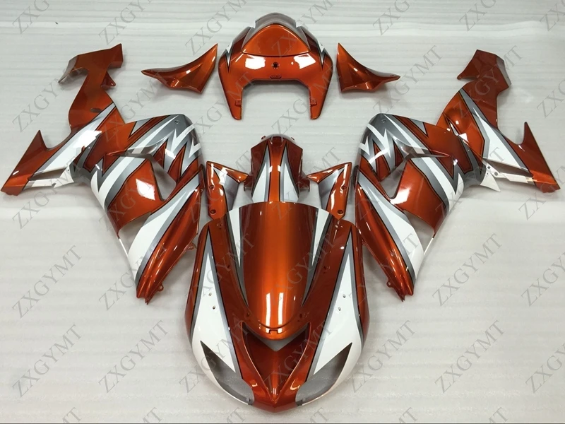 

Bodywork Ninja ZX 10r 2006 - 2007 Orange White Silver Motorcycle Fairing ZX10r 2007 Abs Fairing Ninja ZX 10r 2006