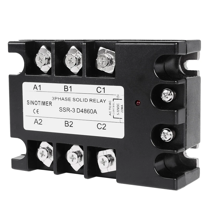 Высокое качество D4860A 3 фазы твердотельные реле SSR 60A DC-AC модуль реле relais SINOTIMER бренд