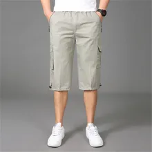 Мужские короткие штаны семь точек мульти-молния мульти-карман встроенный проводной карго шорты стильные модные хип-хоп