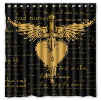 

Bathroom Products Bon Jovi Band Printed Polyester Fabric Shower Curtains Waterproof Washable Curtain 180X180CM