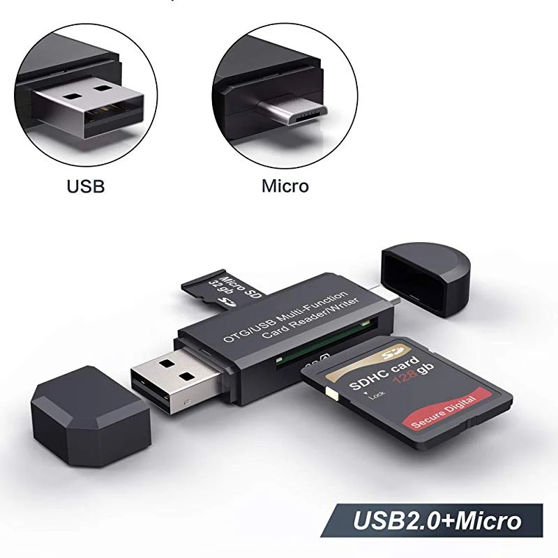 OTG Micro SD кард-ридер USB 3,0 кард-ридер 2,0 для USB Micro SD адаптер флеш-накопитель смарт-кард-ридер Тип C кардридер - Цвет: USB 2.0 with Mirco