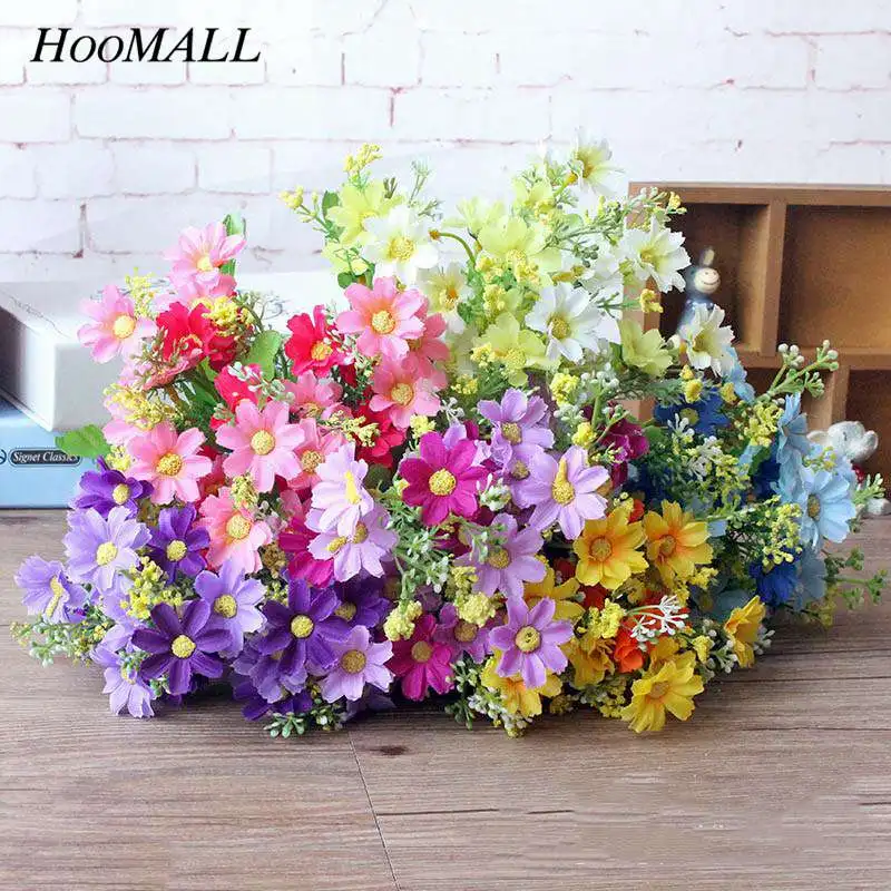 Hoomall 1 шт. 28 голова ромашки шелковые цветы для украшения дома аксессуары