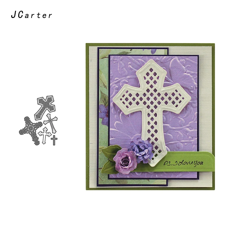 

JC 2019 New Arrival Cross Metal Cutting Dies for Scrapbooking DIY Embossing Folder Paper Maker Handmade Album Stencils Crafts
