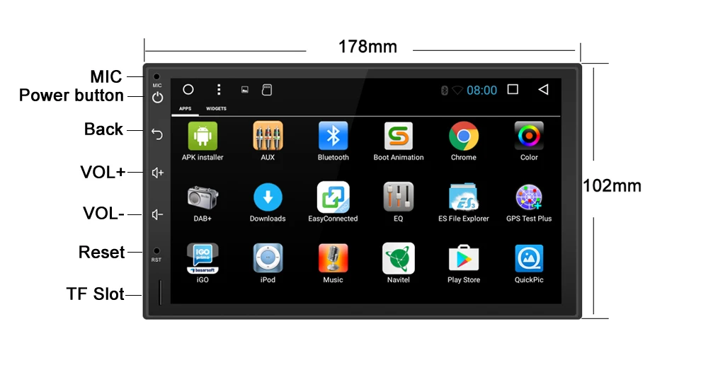 Sale Navivox Android7.1/8.1 Universal GPS Navigation Radio Stereo Audio Player for nissan ,for hyundai   RDS/SWC/BT/Wifi (no dvd) 21