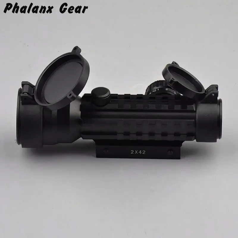 Sight Rod Objective Diameter 2x42mm 42 Mm Red Dot Scopes Magnification 2x Target Mirror For Hunting