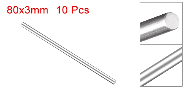 5Pcs 2mm Dia 300mm Length Stainless Steel Round Rod Shaft for RC Car