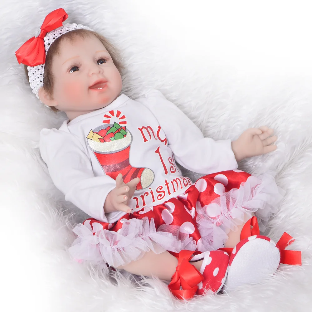 

22inch handmade Reborn Doll vinyl adorable 55cm Silicone Reborn Baby Dolls Lifelike Newborn Baby Gift Juguetes Babies for sale