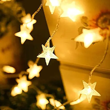 

Battery Operated Led Stars String Light White Fairy Lights for Outdoor/Indoor DIY Decoration Christmas Party, Wedding, Garden