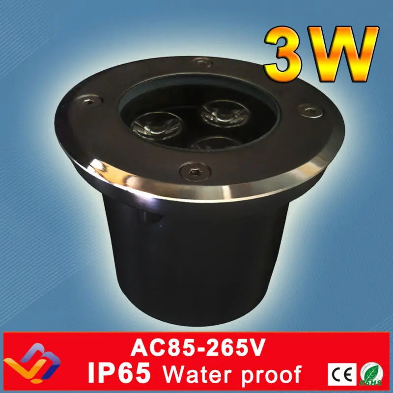 Прямая продажа с фабрики 3*1 Вт Размер отверстия d60мм * h70мм LED подземный свет IP65
