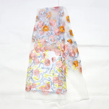 

Water-soluble color mesh net embroidery fabric tulle fabrics for wedding dress