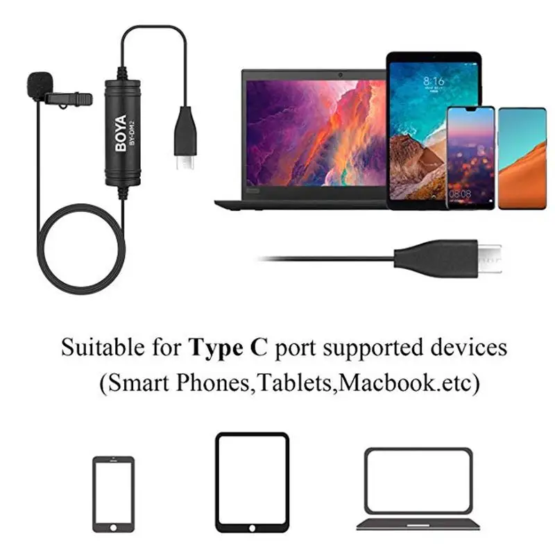 FELYBY BY-DM2 Lavalier Clip-on Microphone with