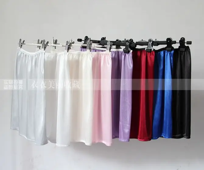 

All-match inner slip skirt liner silky basic underskirt bust skirt short half slip