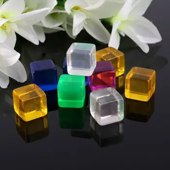 

60 Pcs/Set Game Dice Number 16 Square Transparent Dices Mix Color Party Desktop Club Table Games Lottery For Dungeon D & D