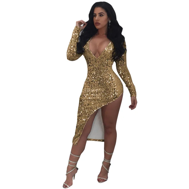 Gold Sequin Dress