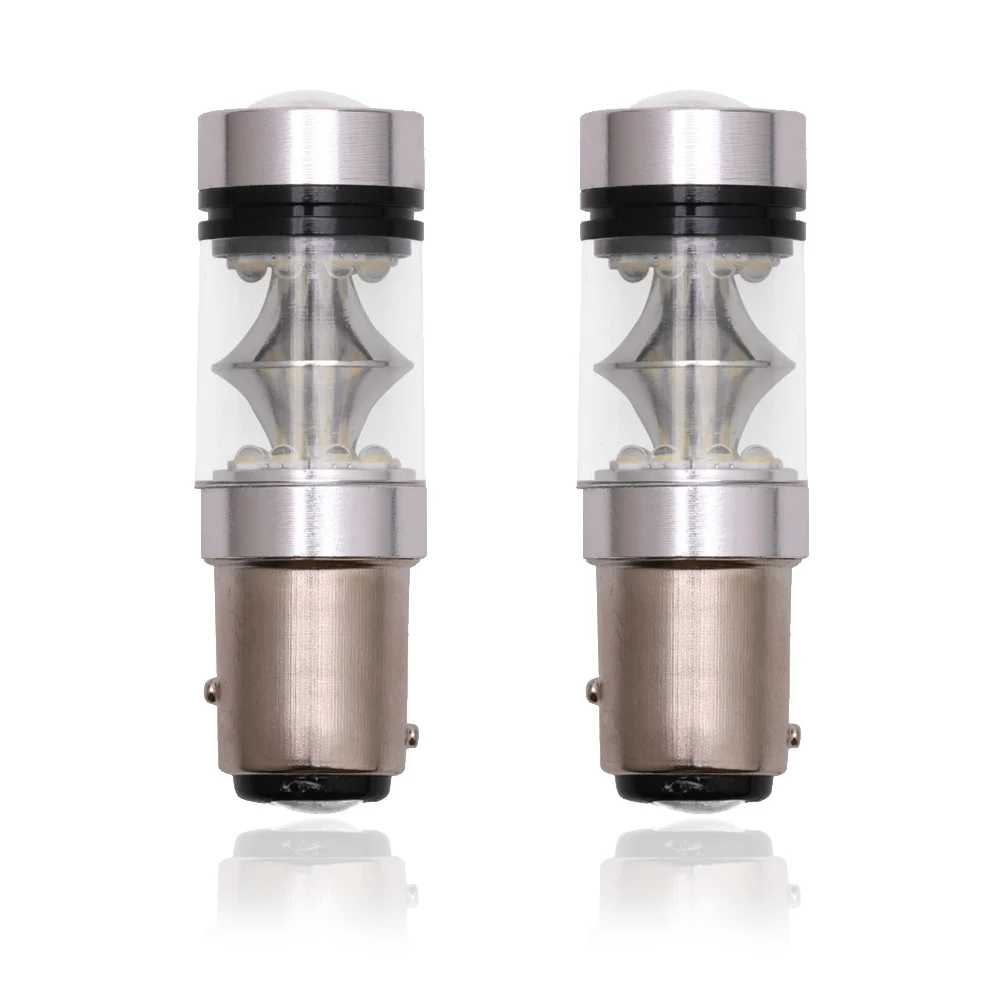 2 шт./компл. 1156 1157 2828 SMD 100 Вт Светодиодная лампа C ar D RL дневная ходовая
