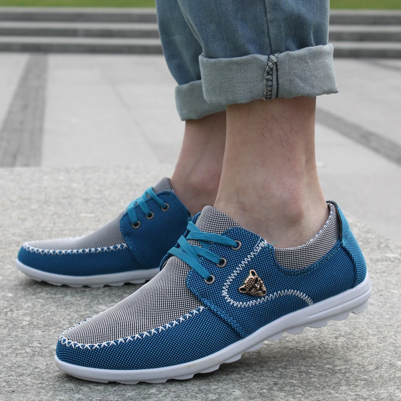 2017 New summer brand canvas casual men's flat shoes matching flat exercise shoes men