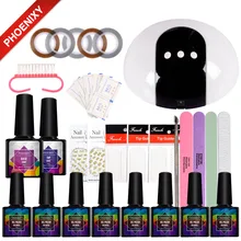Маникюрный набор для ногтей Гель-лак комплект 36 W УФ лампа с 8 шт лак для ногтей комплекты гель комплект ногтей лаки Nail Art Набор инструментов для маникюра